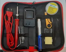 Soldering-Iron-Set-Kit Flux-Tips-Stand Electric Digital 220V 80W 110V with Tin-Wire-Tool-Bag