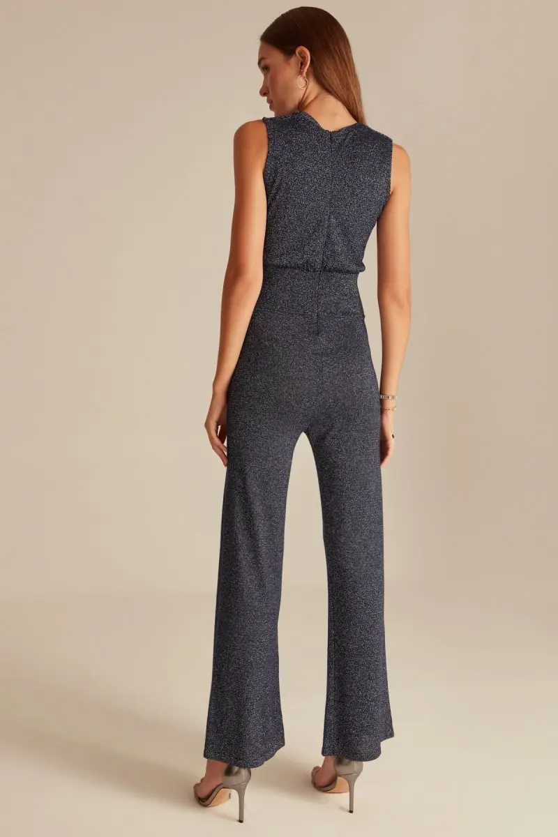 Joinus вязаный с люрексом женский темно синий|Платья| |