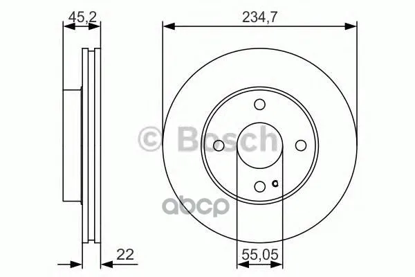 Тормозной Диск Передний 0986479s11 Bosch арт. 0986479S11
