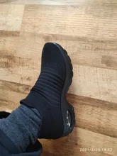 Zapatos para caminar para mujer, zapatillas deportivas informales a la moda, plataforma plana sin cordones, cómodas para exteriores, otoño