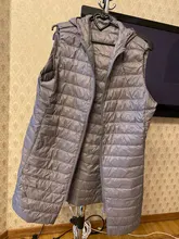 SEDUTMO-Chaqueta de plumón de talla grande 3XL para mujer, chaleco con capucha largo ultraligero, abrigo informal, Parkas delgadas ED913