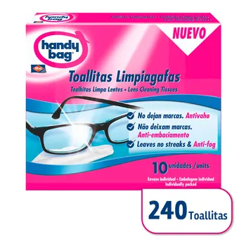 

Handy Bag towelettes Limpiagafas - Pack 24 units (240 Towelettes)