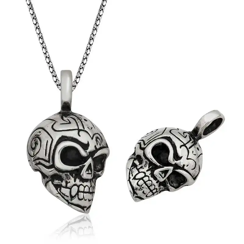 

Armagano 100% 925 Sterling Silver Dry Head Necklace Quality and Original Male Amulets