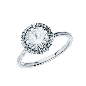 

Silver ring with cubic zirconia sunlight sample 925