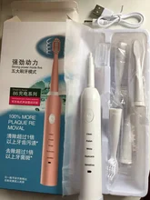 Cepillo de dientes eléctrico recargable ultrasónico para adultos, potente cepillo de dientes automático con cabezales de repuesto, 5 modos