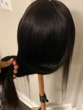 Luvin-pelucas de cabello humano para mujeres negras, barato, 180, 250 de densidad, 30, 40 pulgadas, liso, sin pegamento, Frontal, brasileño