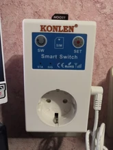 Toma de corriente con enchufe relé para el hogar, interruptor con control remoto de potencia inteligente GSM, SMS de 16A, con sensor de temperatura