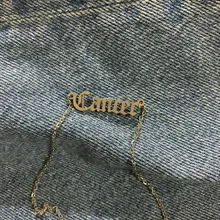 Collar de acero inoxidable con las letras del zodiaco, joyería de 12 Constelaciones, Virgo, Leo, Taurus, Gemini, cáncer, constelaciones inglesas