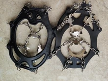 18 dientes hielo nieve crampones antideslizante escalada pinza zapato cubre Spike zapatos de acero inoxidable nieve antideslizante de la cubierta del zapato Crampon