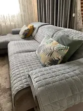 Sofa-Cover Fabric Living-Room-Decor Velvet Thicken European New Crystal 