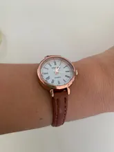 Relojes Retro marrones para mujer, pulsera pequeña de piel, de marca a la moda, 2019