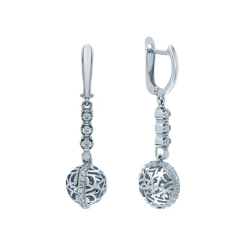 

Silver earrings with cubic zirconia sunlight sample 925