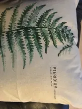 Cushion-Set Pillowcase Decorative Linen 45--45cm Print Leaf Car Green New