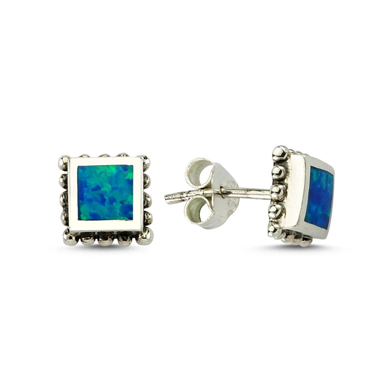 

Silver 925 Sterling Opal Earrings