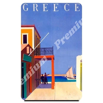 

Greece souvenir magnet vintage tourist poster