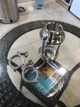 Stainless-Steel Sight Glass Diopter SS304 Fitting Homebrew 51mm-Pipe Sanitay-Flow 38mm