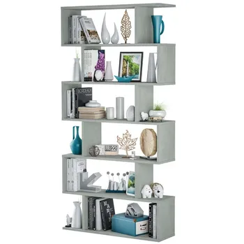 

Shelf Athena High Library Open Salon, 80x25x192 cm Height (Cement Gray)