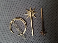 Headband Hairpin Hair-Accessories Crystal Moon-Shape Rhinestone Geometric Girls Women