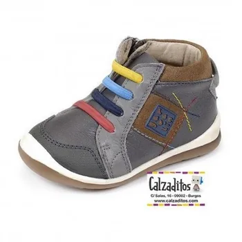 

Ankle boots for child casual style in anthracite gray leather, Garvalín
