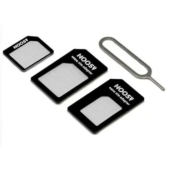 

Adaptador de tarjeta nanoSIM microSIM y SIM para movil Negro