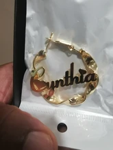 Pendientes de aro de bambú de acero inoxidable, joyería personalizable con nombre, estilo bambú, aretes encantadores, regalo de nombre, 4-8cm