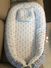 Cama nido para bebé de 85x50cm con almohada, cuna portátil de viaje, cuna de algodón para bebé recién nacido, cuna parachoques