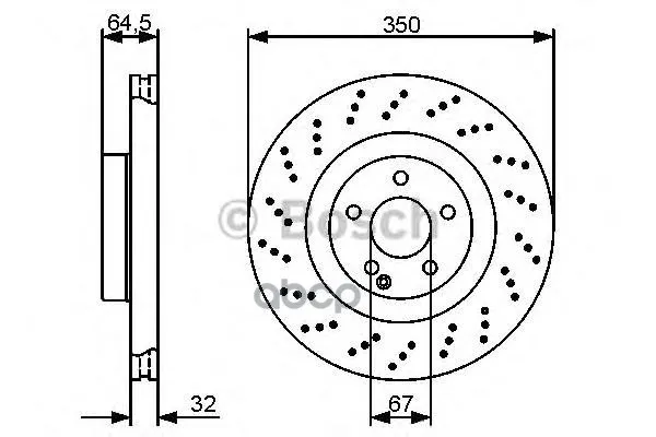Тормозной Диск Передний Bosch арт. 0986479412