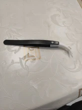 Pinzas cerámicas antiestáticas para cigarrillo electrónico de acero inoxidable, pinzas Cerámicas Industriales con aislamiento recto, Punta curva