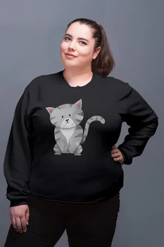 

Angemiel Wear Cat Black Women Sweatshirt