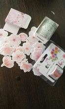 Rollo de pétalos de flores Washi Tape DIY, hojas para diario, pegatinas, suministros, cinta adhesiva, 200 Uds.