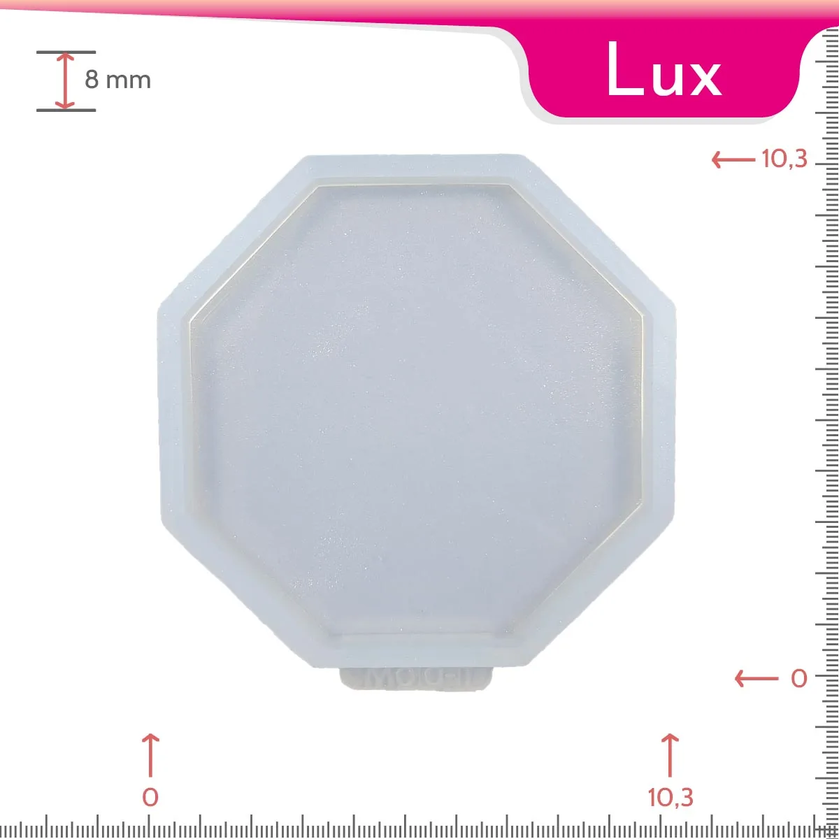 

Mold-it Lux Coaster Single Octagonal Silicone Mold Epoxy Resin Mold Diy Silicone Making Molds Mould Crystal Craft UV Frame Plate