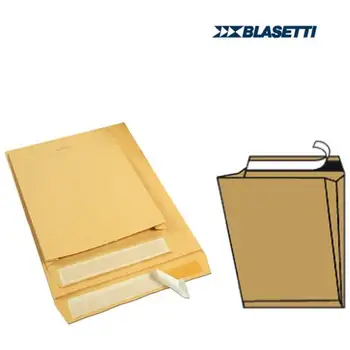 

250 envelopes Havana 120gr 300x400x40mm C/bellows Strip MonodexBLASETTI35.94