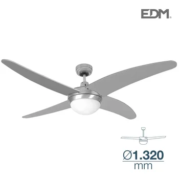 

CEILING FAN MODEL CASPIAN SILVER/NICKEL 60W Ø BLADES 132 CM EDM