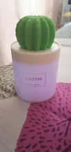 280ML Air Humidifier Soft LED Light Cactus Ultrasonic Aroma Essential Oil Diffuser 