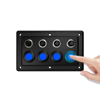 

Taidacent 12-24V Universal 4 Way Switch Panel Single Touch Panel Smart Touch Switch Panel for RV Car Yacht Cabin Refit Control