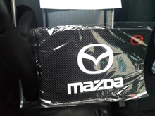 Alfombrilla antideslizante para coche Mazdas, alfombrilla de Color negro con soporte para teléfono, antideslizante, para modelos 5, 6, 323, 626, RX8, 7, MX3, MX5, Atenza Axela