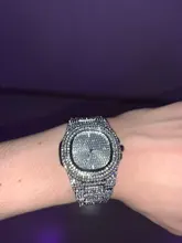 Reloj de moda con diamantes de acero para hombre, cronógrafo de Hip Hop, de lujo, dorado, masculino, 2021