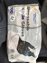 Guantes de nitrilo negro 100 unids/lote comida grado impermeable alergia libre desechable seguridad sintético guantes de nitrilo