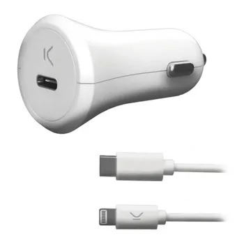 

USB Car Charger KSIX MFI 18W White