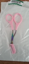 Scissors Trimmer Comb Eyelash Eyebrow-Razor Grooming NEW 1pcs 7-Color Wenk Brauw