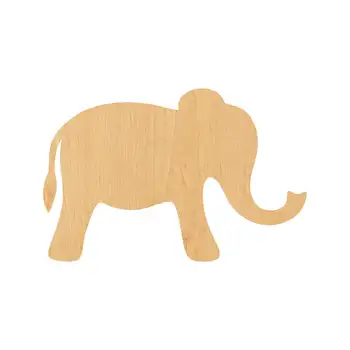 

Simple Elephant Laser Cut Out Wood Shape Craft Supply - Unfinished