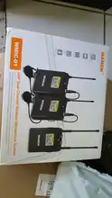 Mmamen-micrófono inalámbrico profesional, dispositivo con canal Dual UHF, Super HD, 530-590MHz, grabación, distancia de recepción de 60-100m