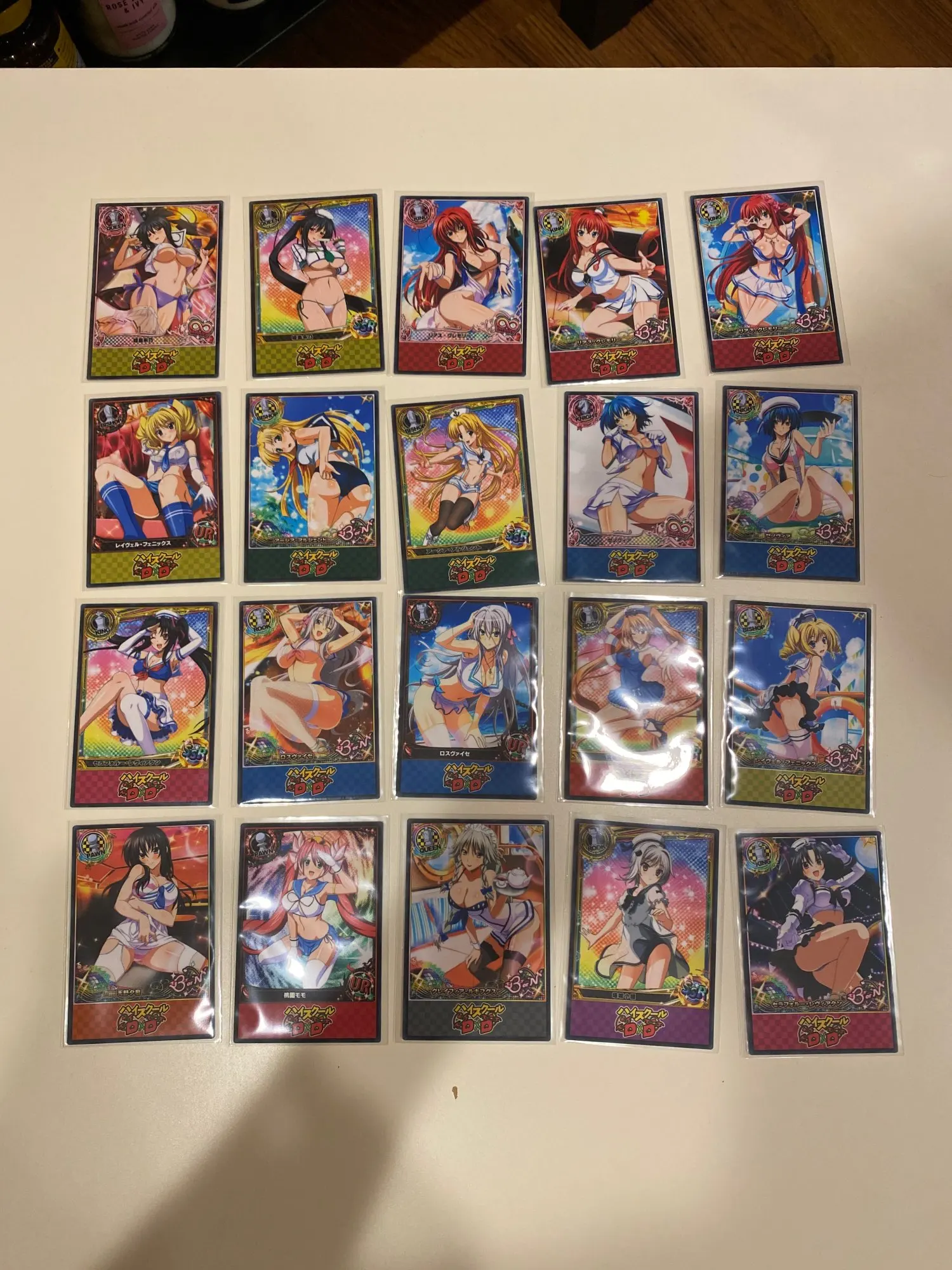 pcs Classic Japanese Anime Sailor Suit Girls Paper Cards Crunchyroll High School Dxd Sexy Game Characters Collectible Cards Game Collection Cards Aliexpress