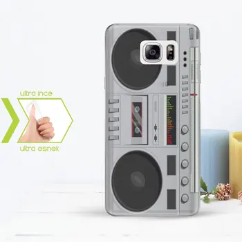 

Personalized Custom Samsung Galaxy Note 5 Slim Clear Silicone Phone Cover (Cassette Temalı-2)