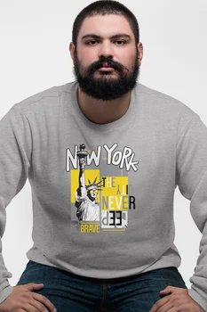 

Angemiel Wear New York Never Sleep Gray Men 'S Sweatshirt