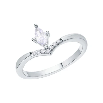 

Silver ring with cubic zirconia sunlight sample 925