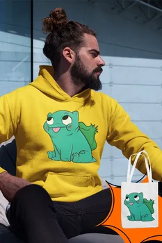 

Angemiel Wear Balbazar Pokemon Yellow Men 'S Hooded Sweatshirt Bags Kombin