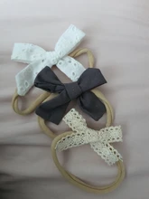 1 Uds bebé niña diademas diadema anaranjada bebé accesorios para el pelo lazo punto flor sombrero recién nacido Tiara diadema regalo
