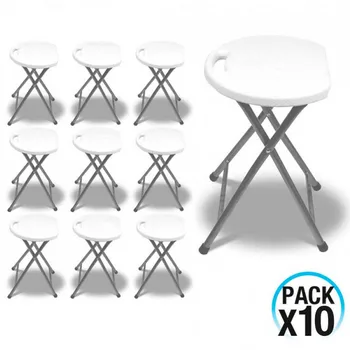

MegaPack 10 folding resin and steel stools 31x45cm white GH91