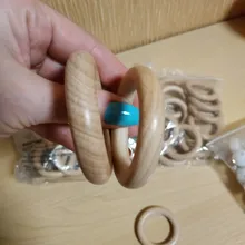 Lets Make-anillos de madera para dentición de bebé, roedores de madera de arce Natural de superficie lisa 98/70/55/40mm, sin Bpa, 50 Uds.